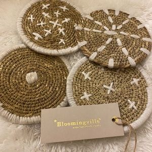 Set of 4 Handmade Coasters by Bloomingville
